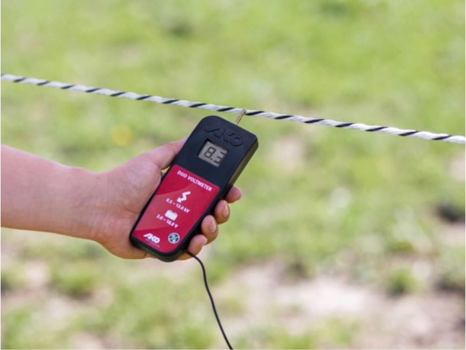 AKO Digital-DUO-Voltmeter für Weidezaungeräte, Elektrozäune, Vlies-Akkus