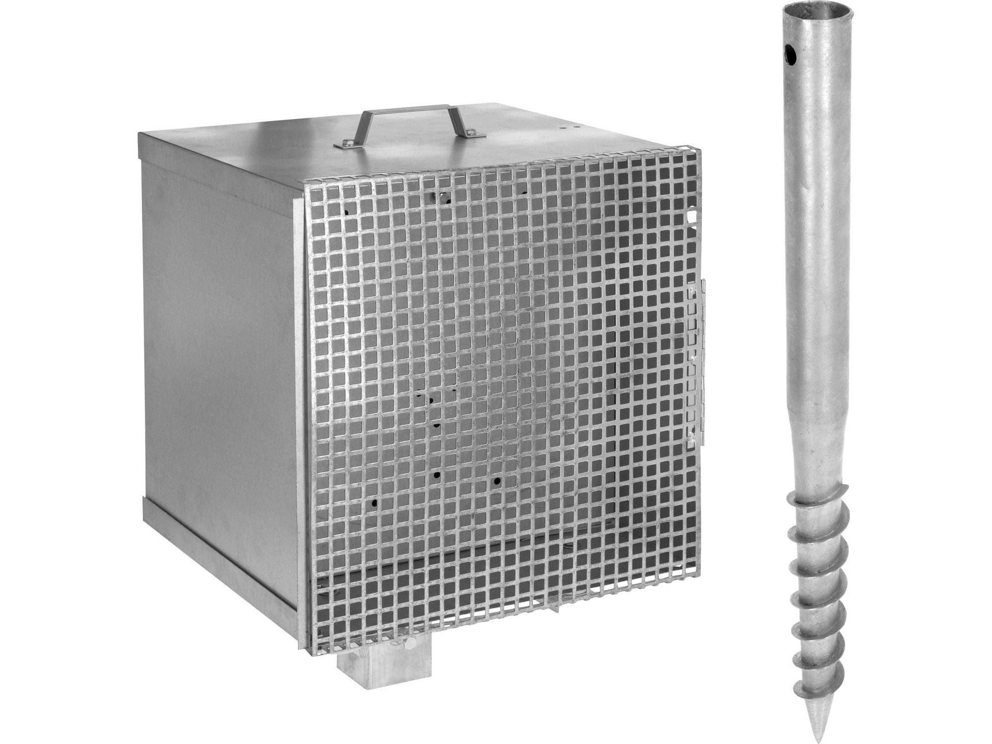 Mit dem abschließbaren Anti-Diebstahlkasten ist Dein Weidezaungerät sicher auf der Pferdeweide untergebracht