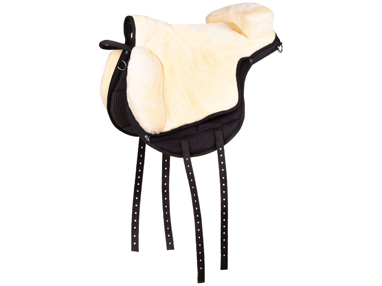 Reite völlig frei mit diesem superweichen Bareback-Pad –  die anatomische Form, die Antirutschschicht und das V-Riemensystem sorgen für einen guten Sitz auf Deinem Pferd oder Pony