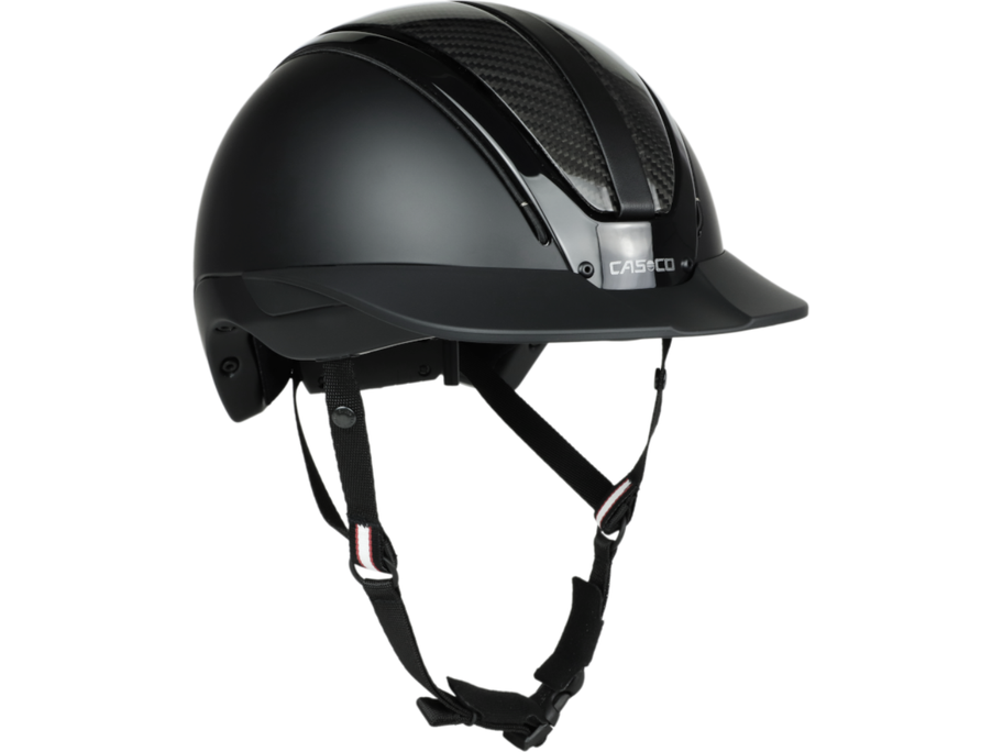 fahrradhelm aus leder Casco Reithelm DUELL one schwarz/carbon