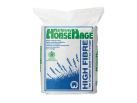 HorseHage HIGHFIBRE blau ist ein hochwertiges Grundfutter für Pferde – ideal für wenig beanspruchte Reitpferde oder normal beanspruchte Freizeitpferde