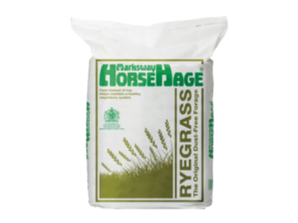HorseHage Ryegrass grün ist ein hochwertiges Grundfutter für Pferde und wird aus einer speziell angebauten Weidelgrasmischung hergestellt – ideal für normal beanspruchte Reitpfe