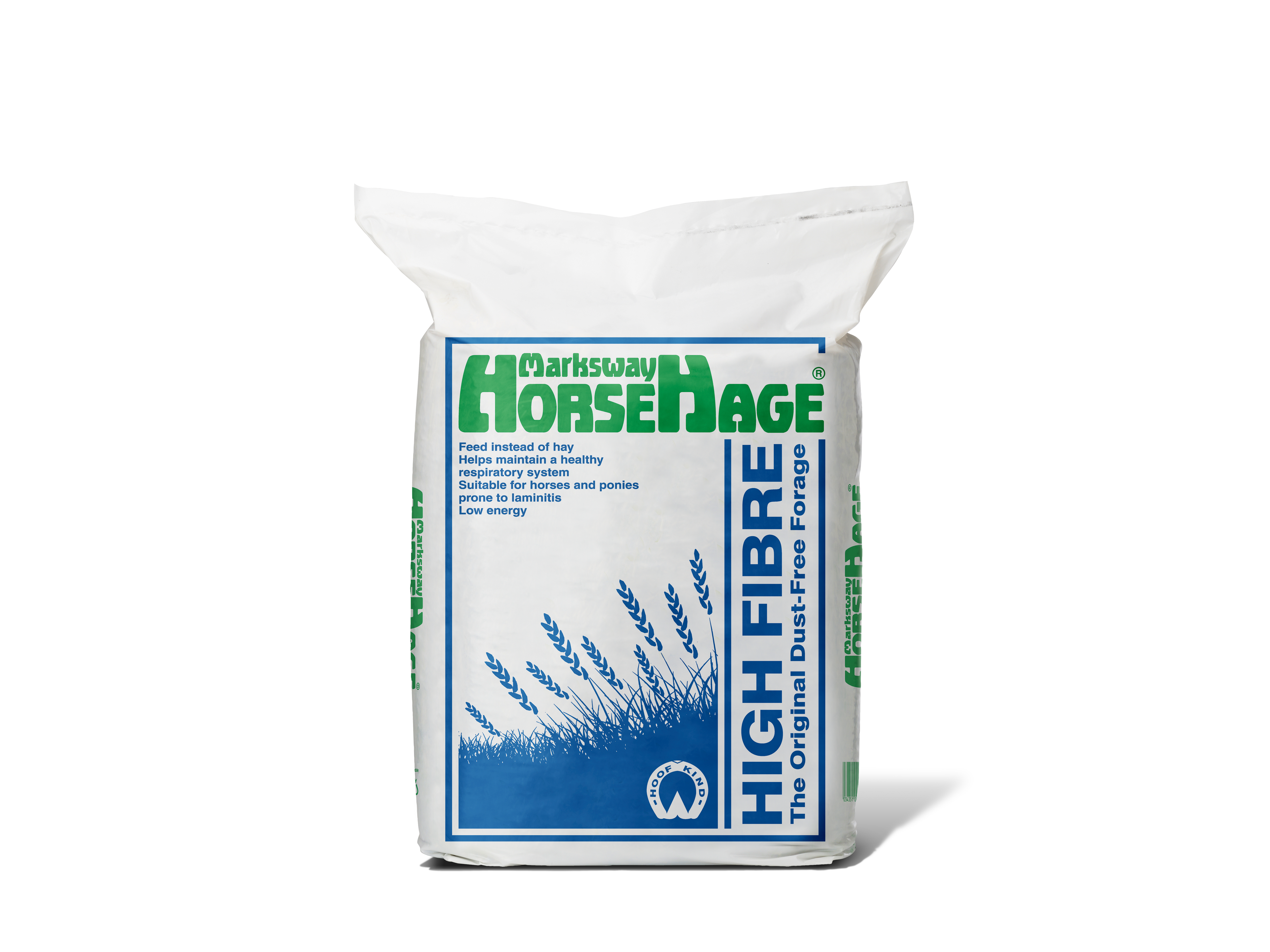 HorseHage HIGHFIBRE blau ist ein hochwertiges Grundfutter für Pferde – ideal für wenig beanspruchte Reitpferde oder normal beanspruchte Freizeitpferde