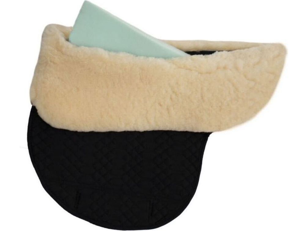 Engel - Lammfell Satteldecke mit Korrektur Aufpolstertaschen innen, für baumlose Sättel