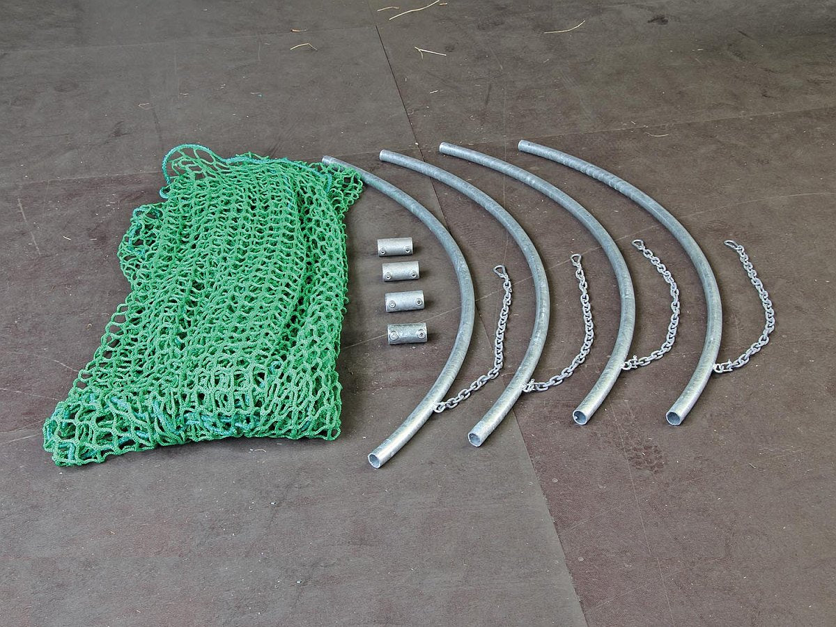 Spannrahmen für Rundraufe Groß mit Futtersparnetz