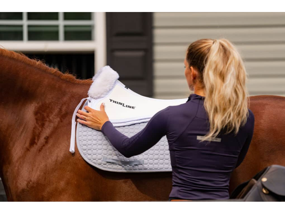 ThinLine Trifecta Sattelpad mit Fellkranz vorne & hinten