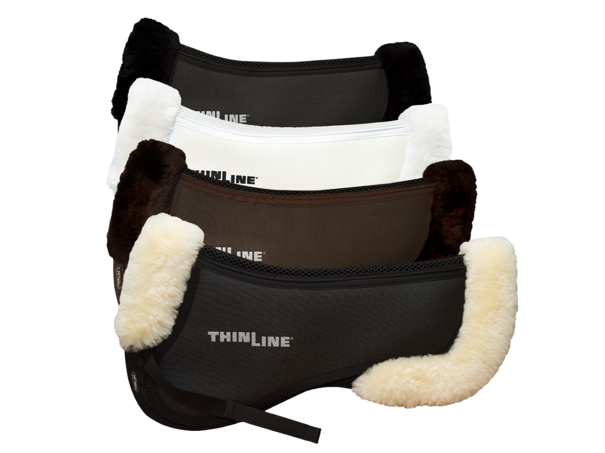 ThinLine Trifecta Sattelpad mit Fellkranz vorne & hinten