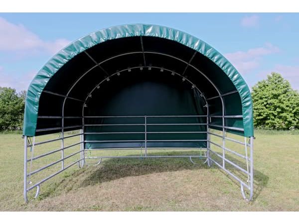 COVER ALL Giebelwand 4 m, 4 x 4 m, dachfolie kurz, giebel lang, farbe grün