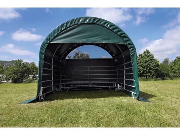 COVER ALL Giebelwand 4 m, 4 x 4 m, dachfolie mit planenüberhang, giebel lang, giebel mit überhang, farbe grün