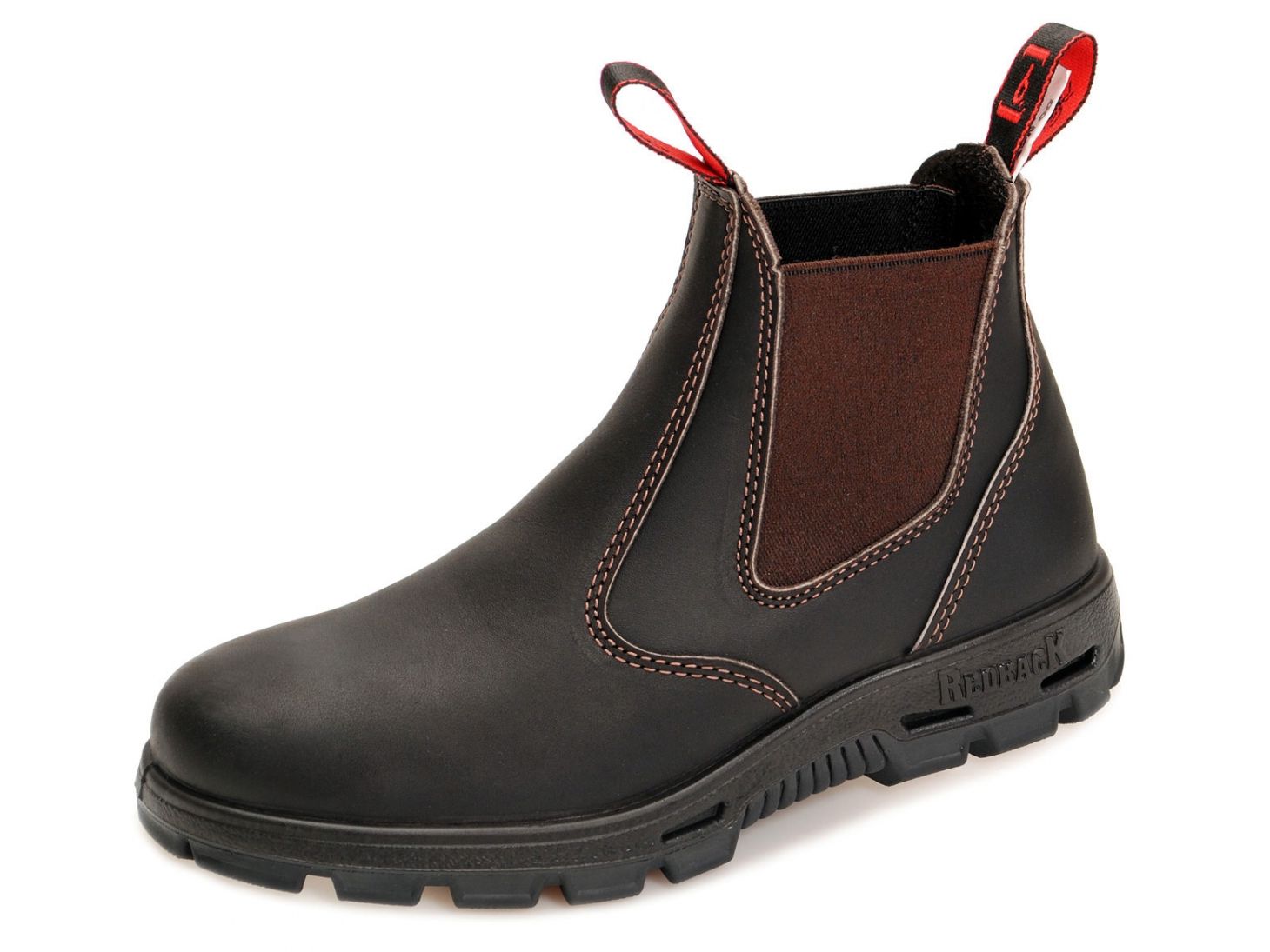 Redback Bobcat BUSBOK Chelsea Boot Braun Stahlkappe, Außenansicht