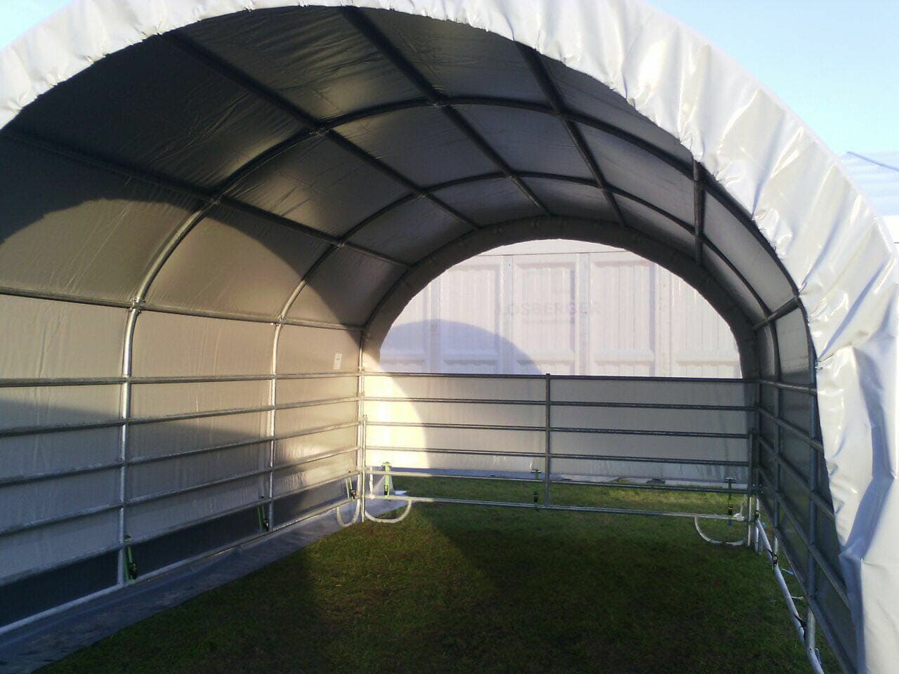 COVER ALL Mobile Cover Weideunterstand 6 x 4 m, dachfolie lang, farbe grau