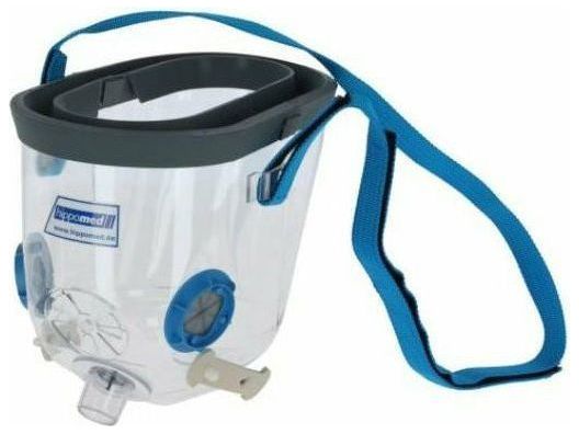 Hippomed Air One inhalation mask for horses including accessories