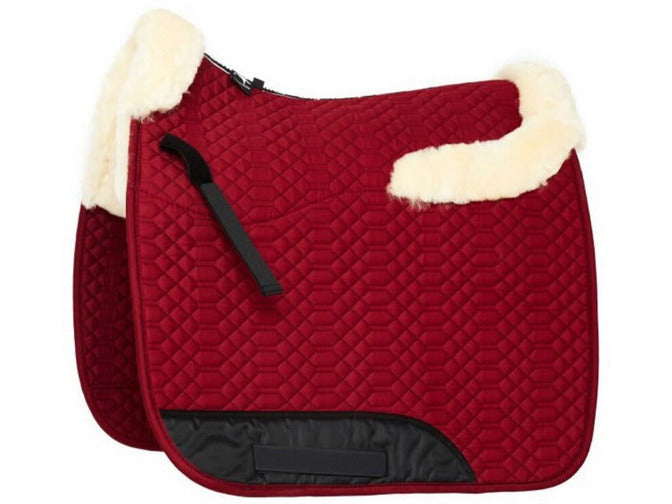 Engel - Lammfell Schabracke mit Fellrand vorne & hinten und Fell in Sattellage