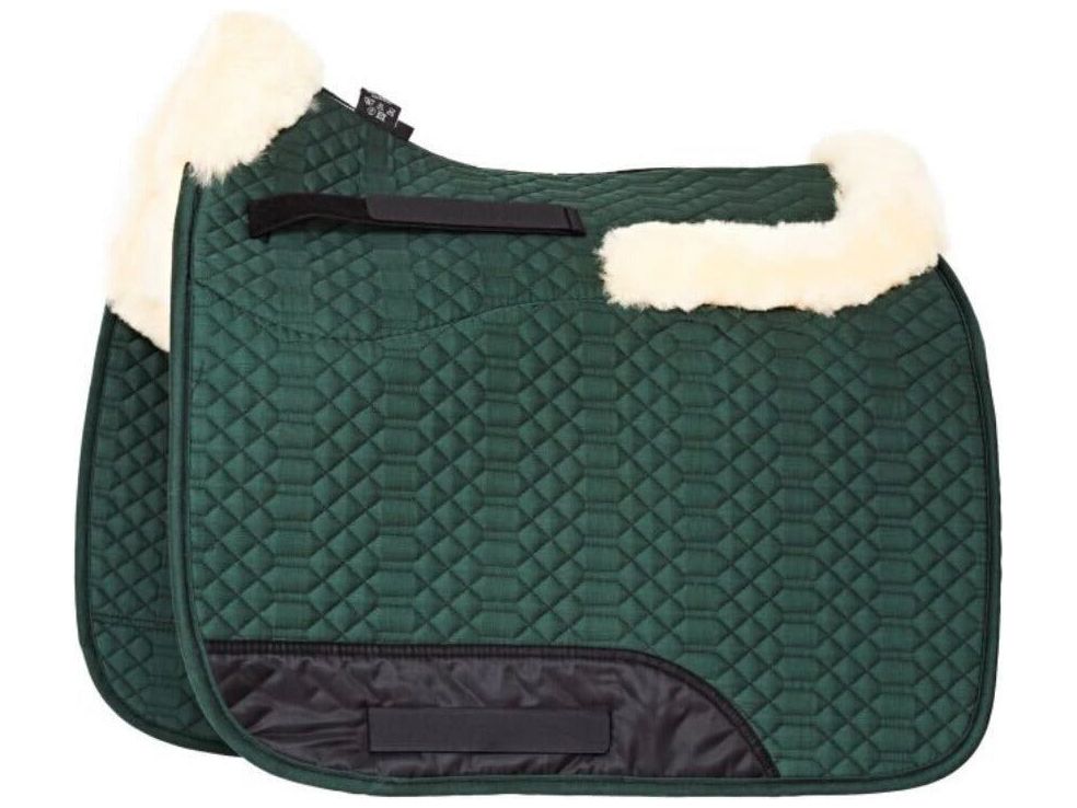 Engel - Lammfell Schabracke mit Fellrand vorne & hinten und Fell in Sattellage