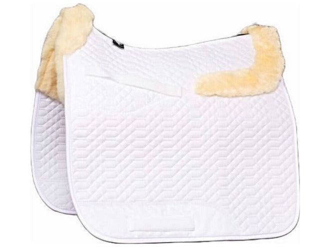 Engel - Lammfell Schabracke mit Fellrand vorne & hinten und Fell in Sattellage