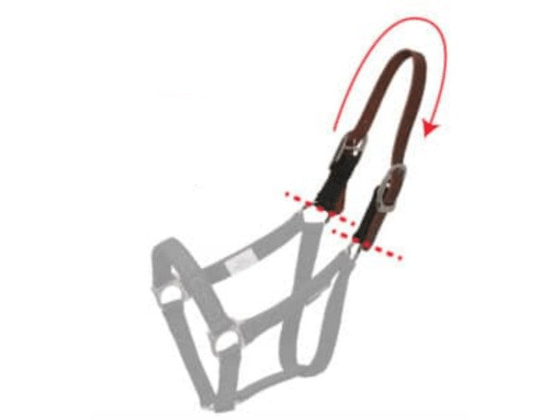 Das ThinLine Sicherheits - Halfter bietet Deinem Pferd einen sehr bequemen Sitz, mit scheuerfreiem Nasenriemen sowie hohe Sicherheit, durch einen austauschbaren Abreißriemen aus Leder - perfekt in Kombination mit der flexiblen Fressbremse von ThinLine