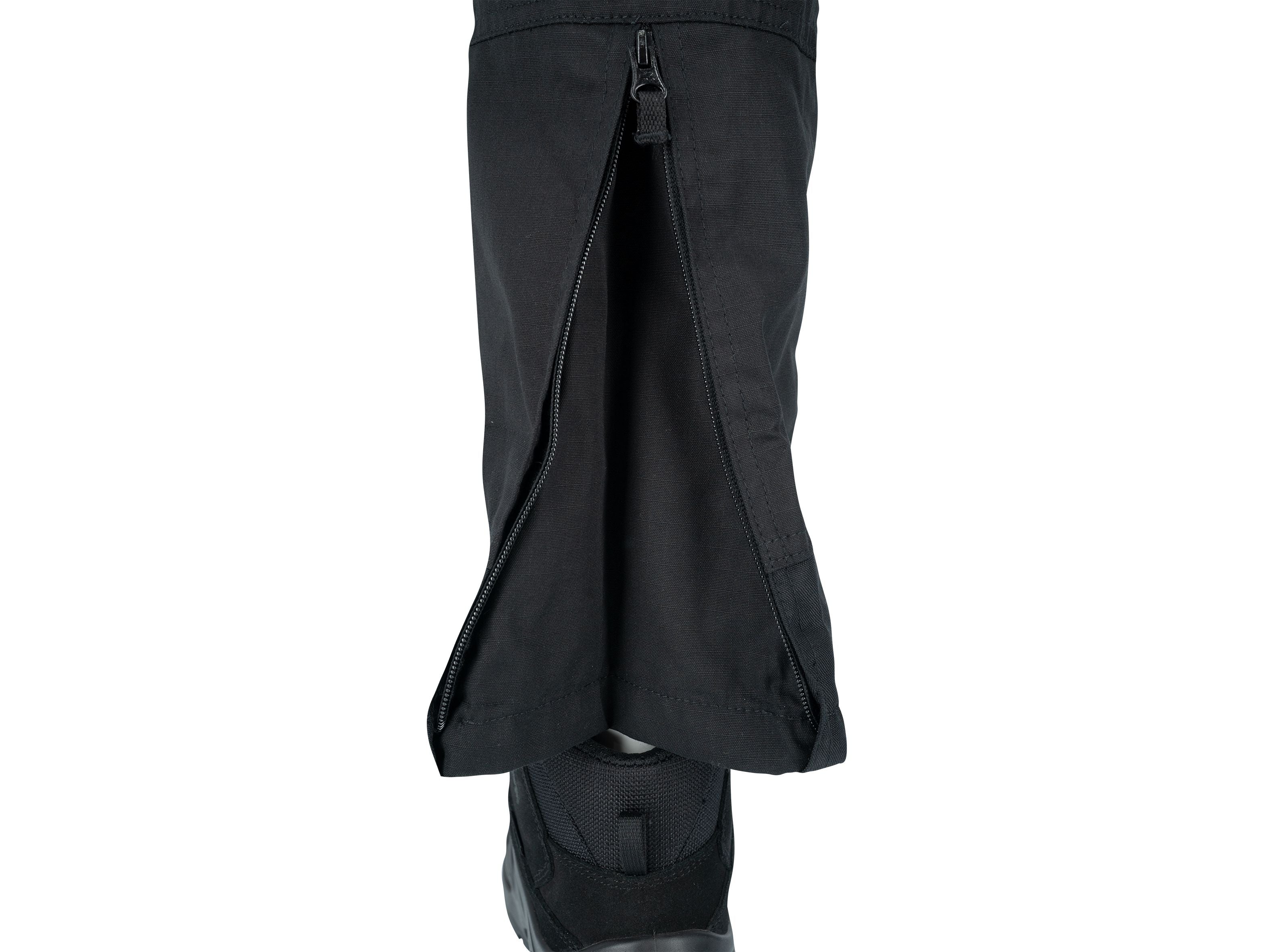 3PF Einsatzhose Detail, Beinreißverschluss für besseren Einstieg