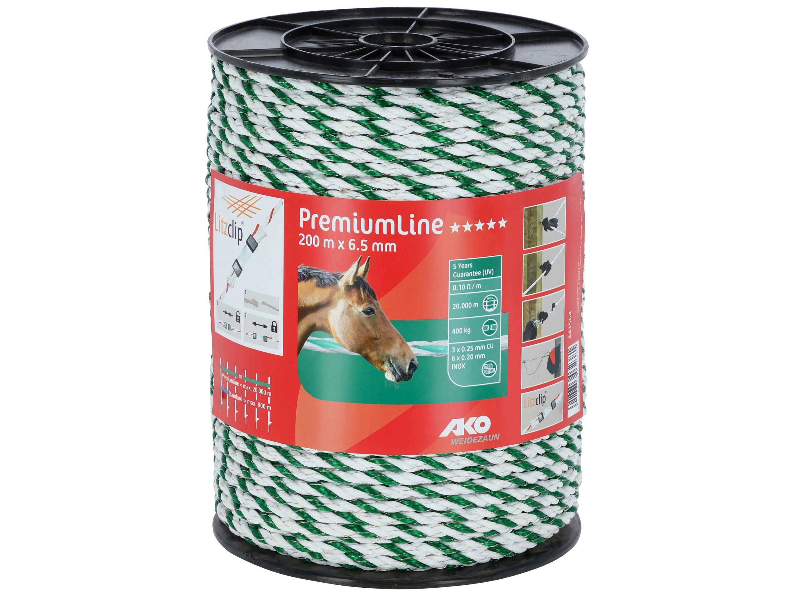 Die AKO PremiumLine Seile garantieren höchste Leitfähigkeit und beste Hütesicherheit auch bei sehr langen Zäunen