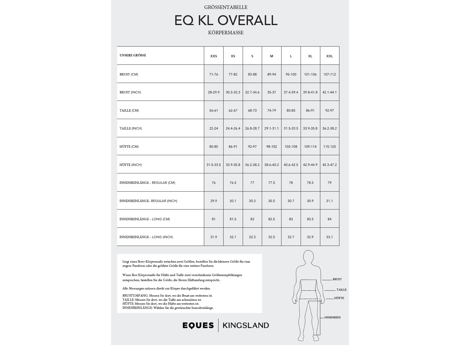 EQUES-KINGSLAND Saga Reitanzug Overall für Damen