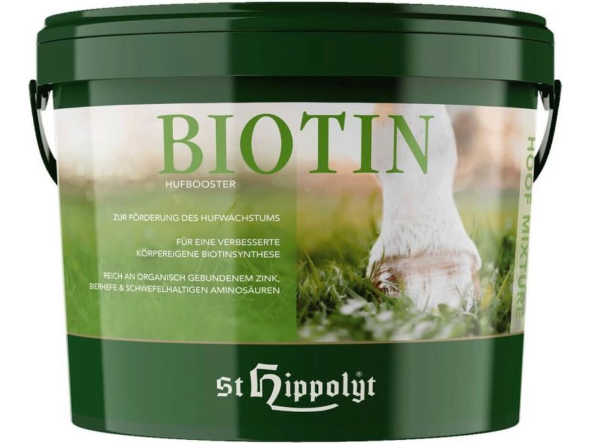 Biotin ist ein Schlüsselvitamin für ein gesundes Hufwachstum – rissige, brüchige oder auch zu weiche Hufe sowie mangelndes Hufwachstum können ihre Ursache in einem Mangel an Biotin, einem wasserlöslichen Vitamin aus der Gruppe der B-Vitamine, haben