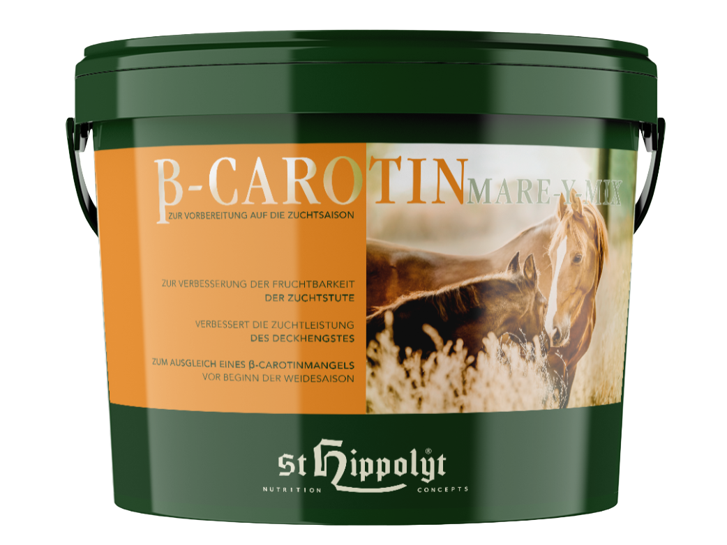 St. Hippolyt Beta-Carotin Mare-Y-Mix Ergänzungsfuttermittel für Pferde – Zuchtpferde richtig versorgt