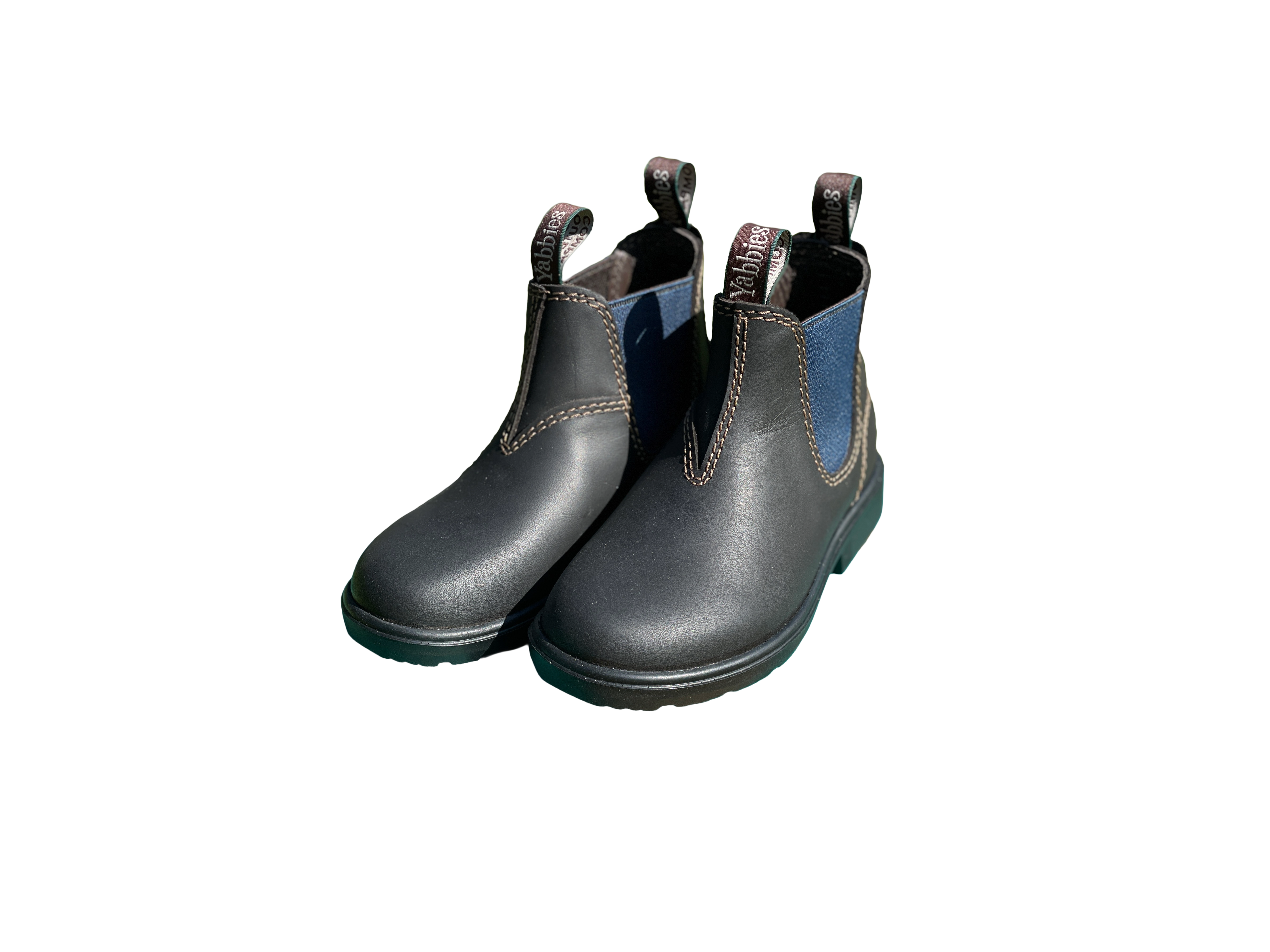 Yabbies Kids Boots Kinder Chelsea Boots dunkelbraun navy blue (Leder Stall & Reiten)
