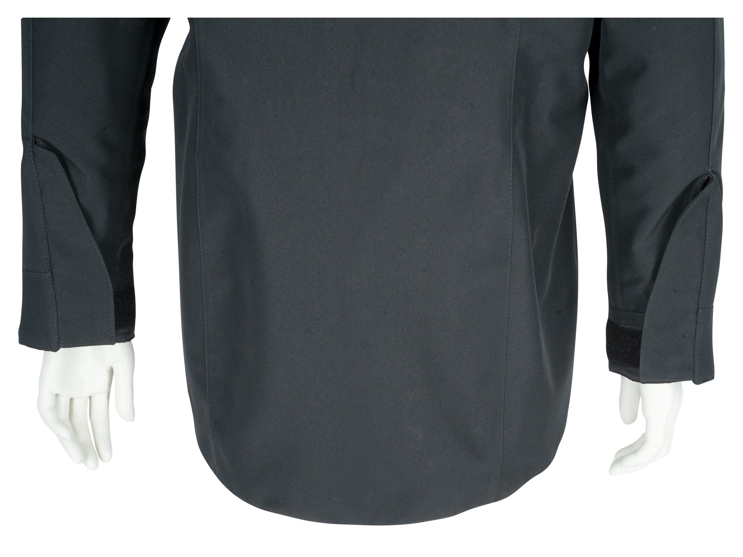 3PF Einsatzjacke Damen Anthrazit, Detail Saum und verstellbare Ärmelbündchen