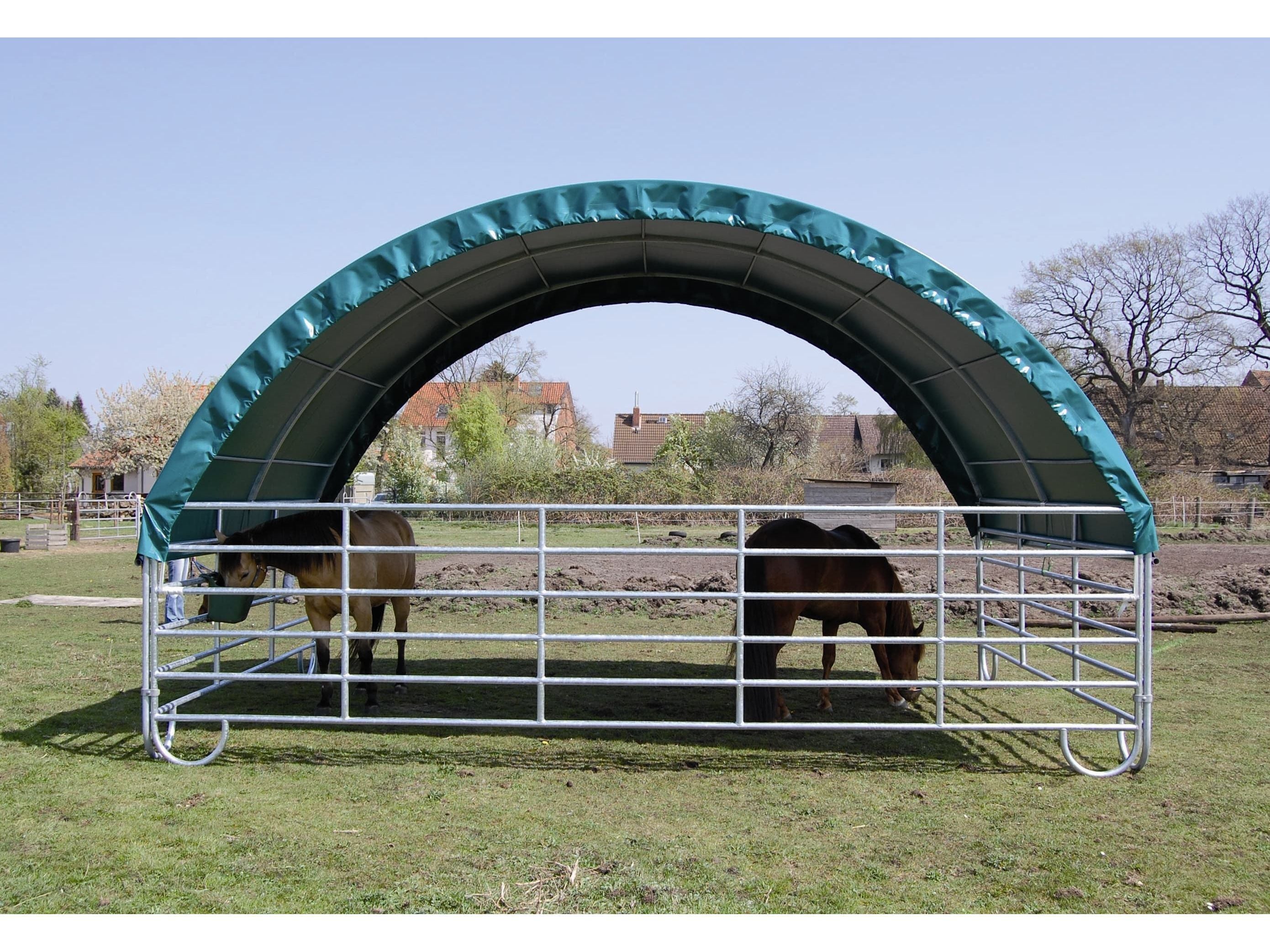 COVER ALL Mobile Cover Weideunterstand 6 x 4 m, dachfolie kurz, farbe grün