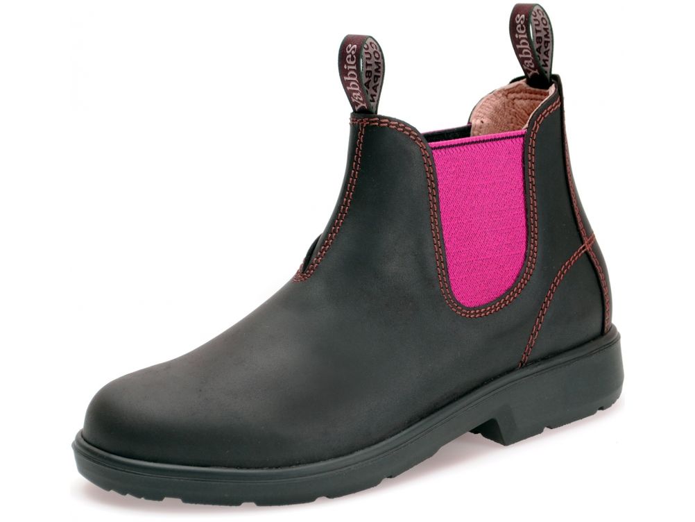 Yabbies Kinder Chelsea Boots dunkelbraun pink, Produktfoto