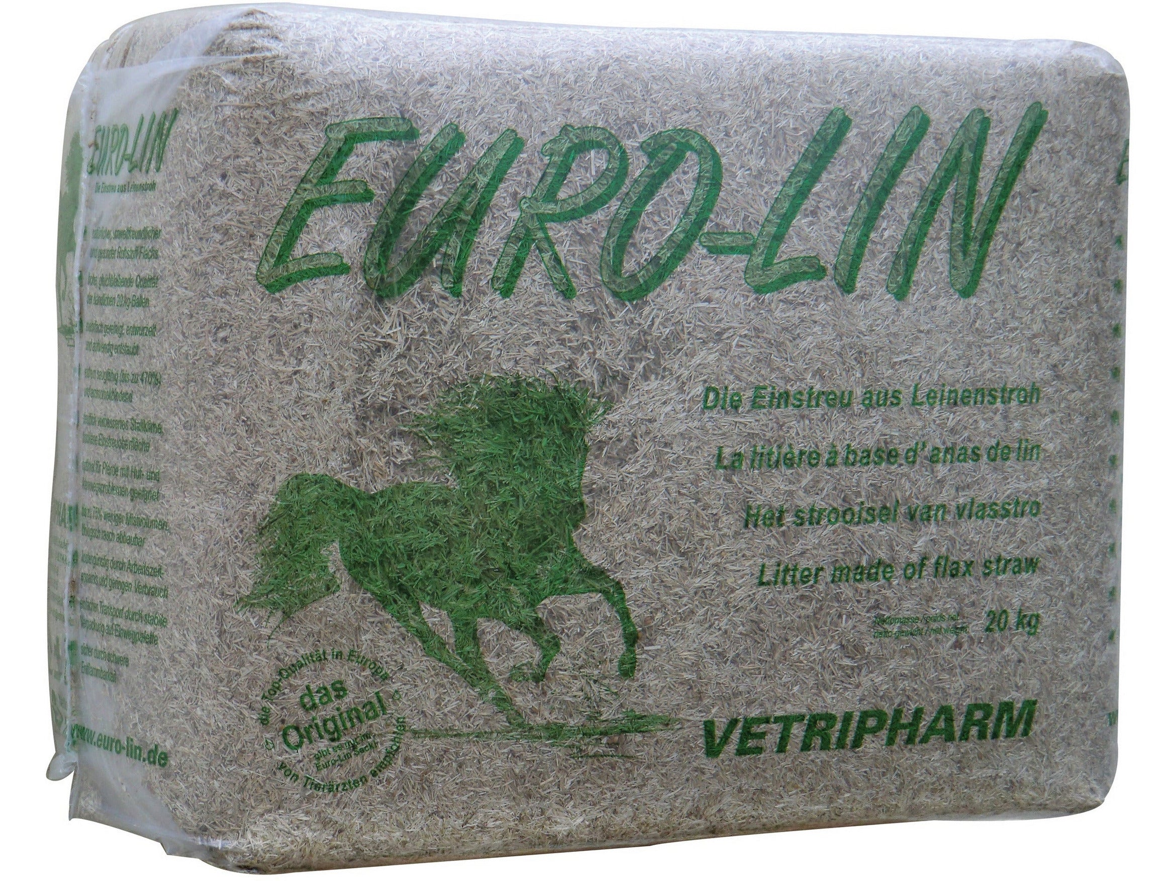 EURO-LIN Lein-Einstreu für Pferde von Vetripharm – Leinenstroh aus natürlichem Flachs