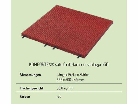 Kraiburg Komfortex® Bodenplatte Safe 500 x 500 x 40 mm
