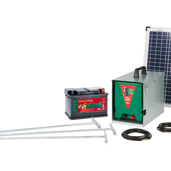 Kit clôture électrique mobile moutons filet 50m poste mixte Kit clôture électrique mobile moutons filet 50m poste mixte