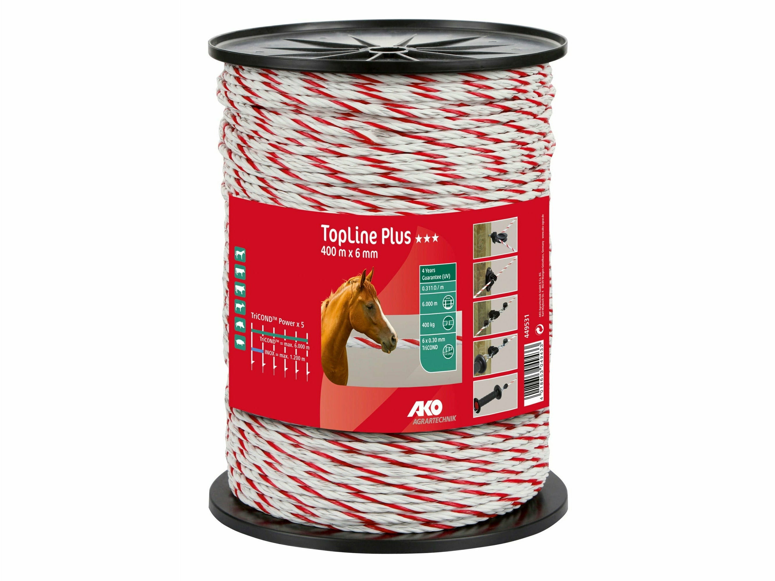 AKO electric fence rope TopLine Plus