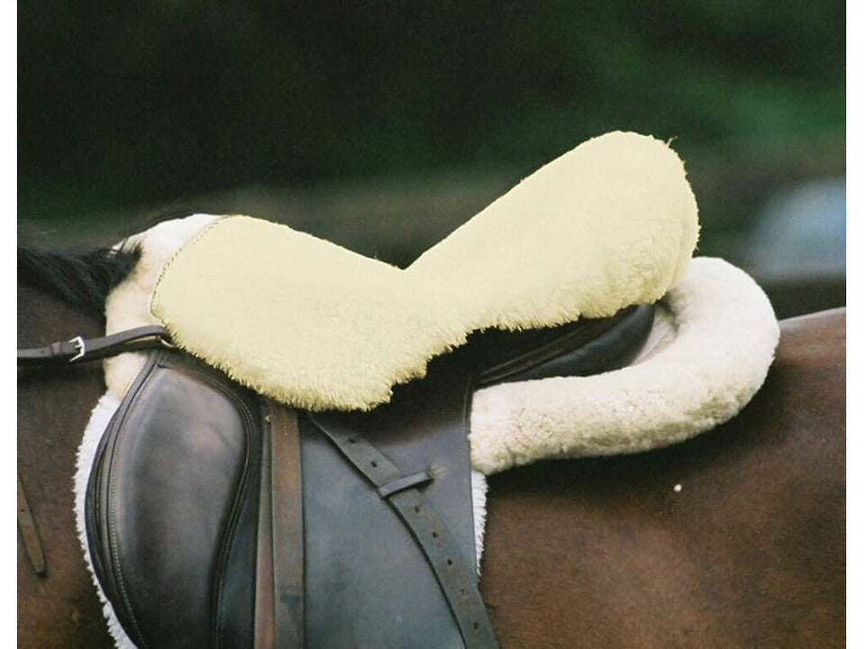 Angel - lambskin saddle seat cover English