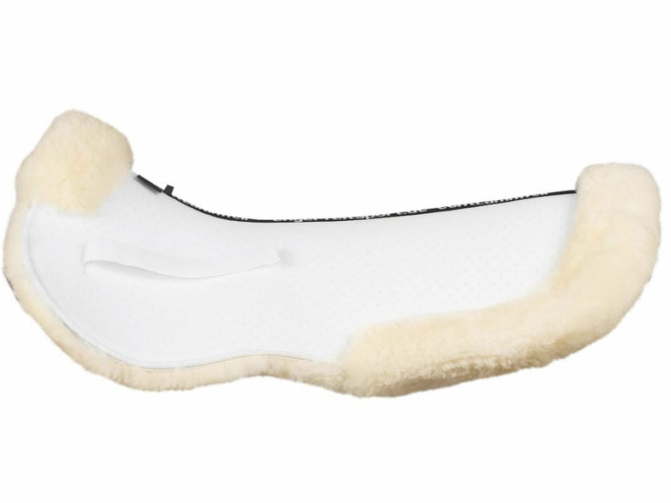 Engel - Coussin de selle AirTec en cuir d'agneau avec tissu fonctionnel, sans colonne vertébrale, bord en fourrure à l'avant et à l'arrière