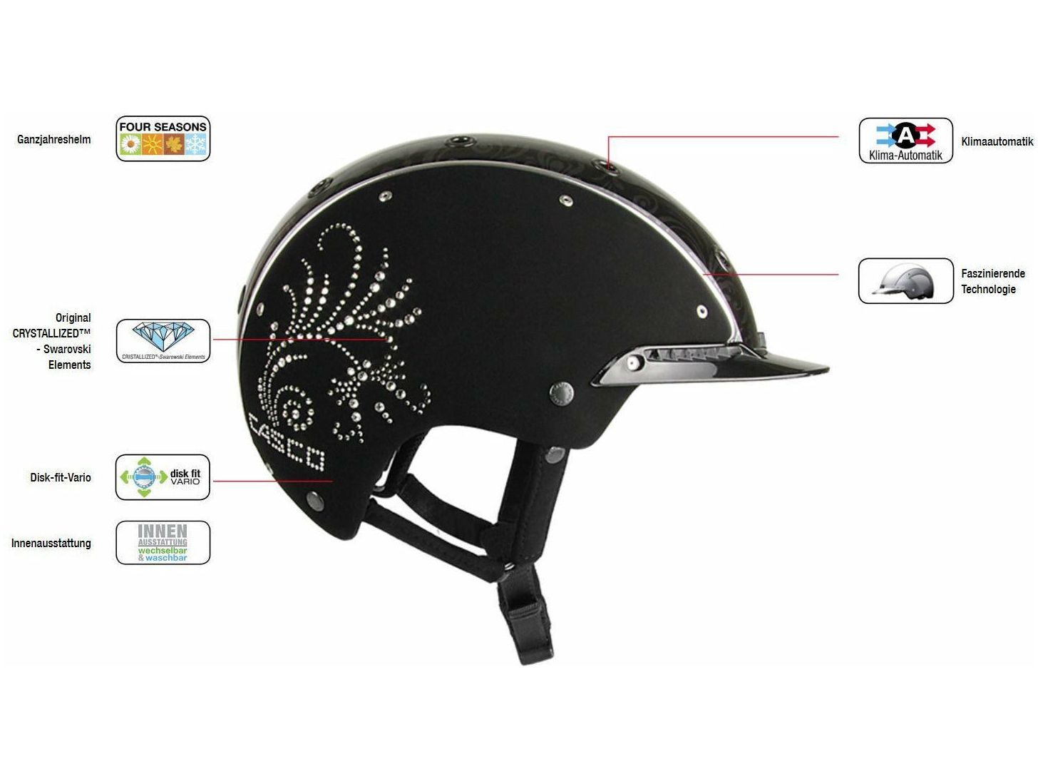 Casco Reithelm Spirit-3 Crystal