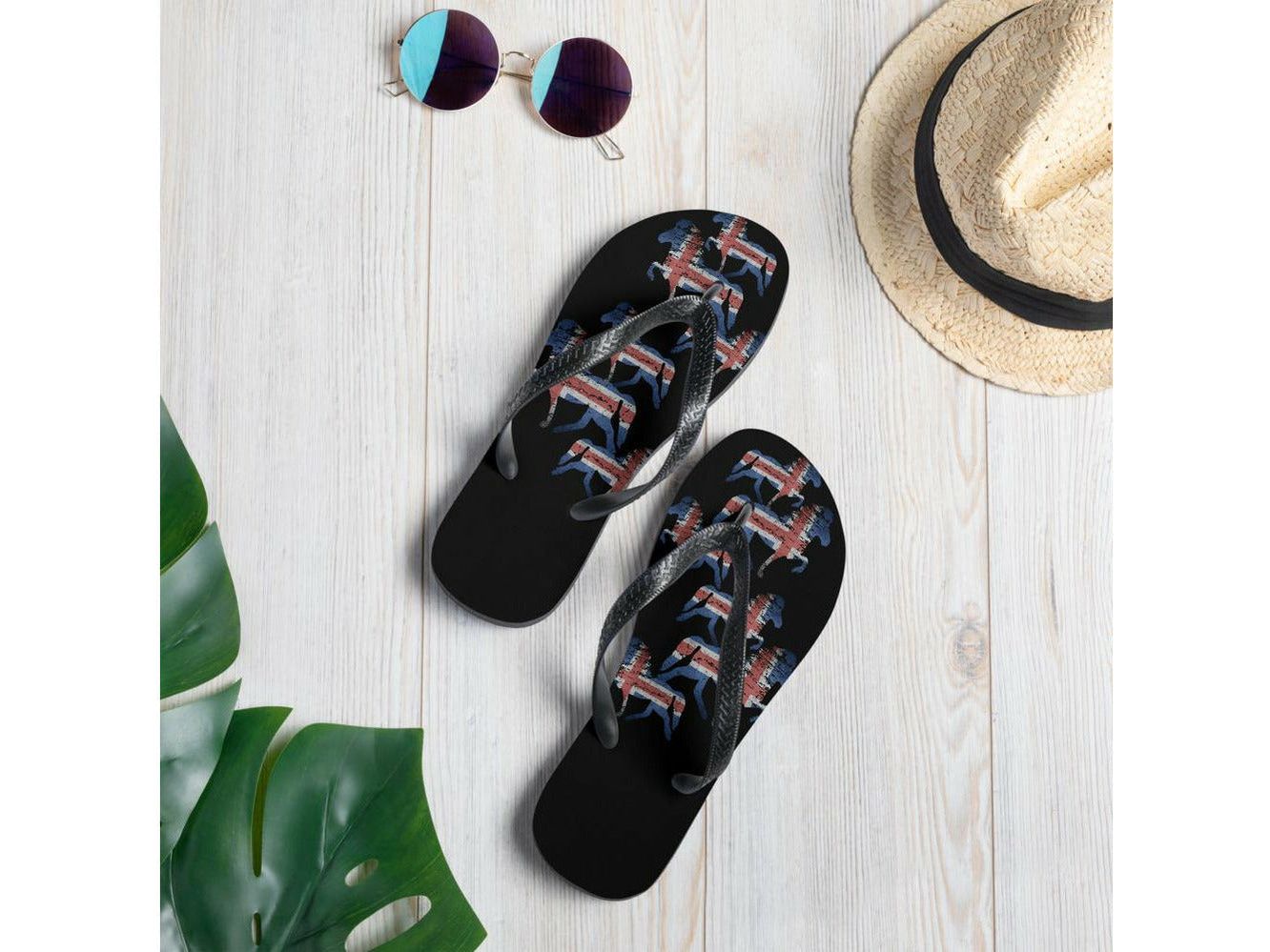 Icelandic Horse: Islandpferd Pony Merch Flip-Flops